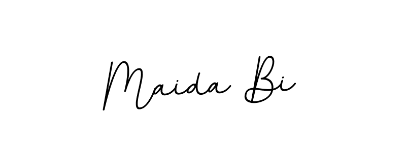 Design your own signature with our free online signature maker. With this signature software, you can create a handwritten (BallpointsItalic-DORy9) signature for name Maida Bi. Maida Bi signature style 11 images and pictures png