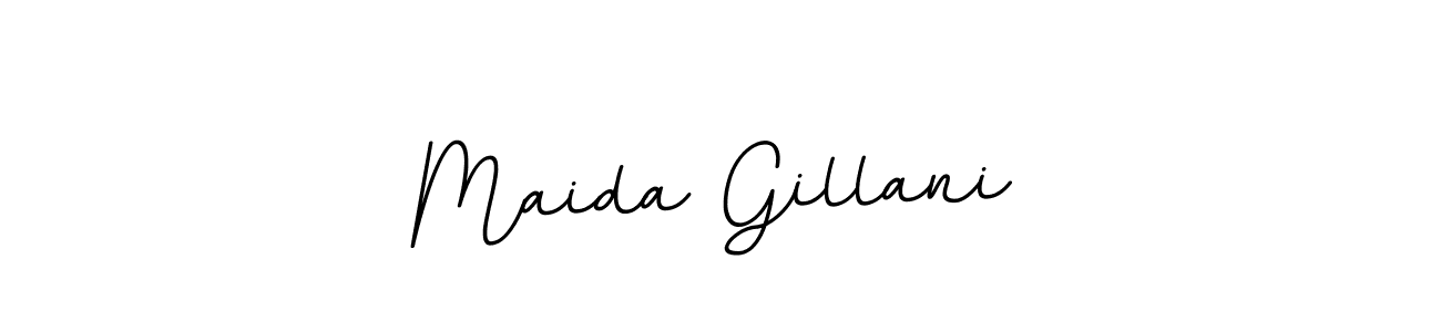 You should practise on your own different ways (BallpointsItalic-DORy9) to write your name (Maida Gillani) in signature. don't let someone else do it for you. Maida Gillani signature style 11 images and pictures png