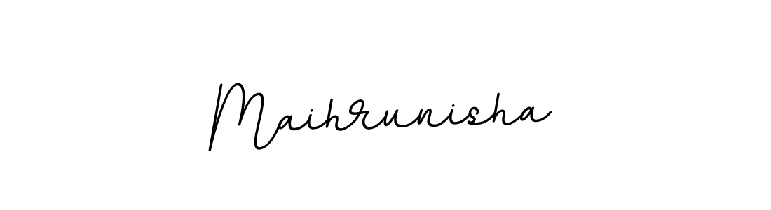 It looks lik you need a new signature style for name Maihrunisha. Design unique handwritten (BallpointsItalic-DORy9) signature with our free signature maker in just a few clicks. Maihrunisha signature style 11 images and pictures png