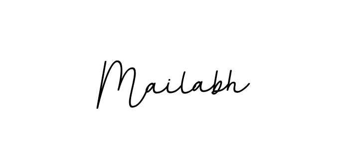 Design your own signature with our free online signature maker. With this signature software, you can create a handwritten (BallpointsItalic-DORy9) signature for name Mailabh. Mailabh signature style 11 images and pictures png