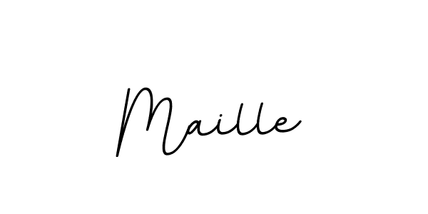 Design your own signature with our free online signature maker. With this signature software, you can create a handwritten (BallpointsItalic-DORy9) signature for name Maille. Maille signature style 11 images and pictures png