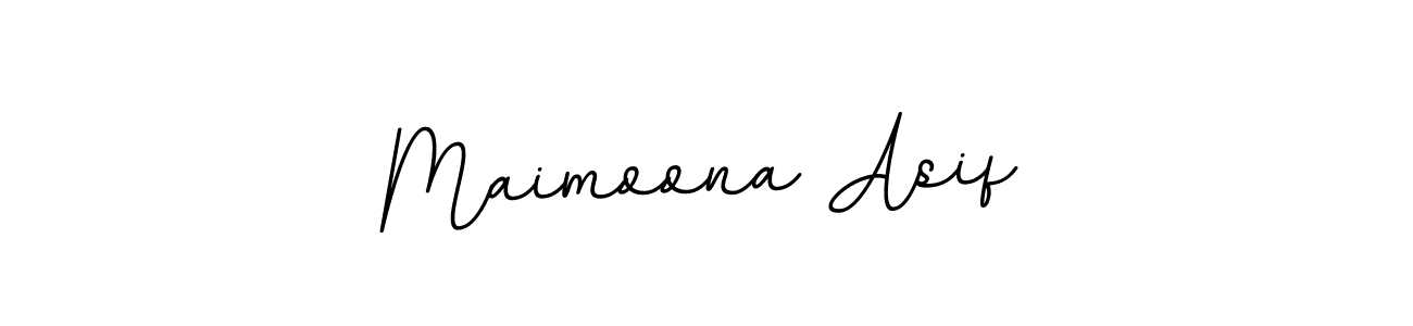 Make a beautiful signature design for name Maimoona Asif. With this signature (BallpointsItalic-DORy9) style, you can create a handwritten signature for free. Maimoona Asif signature style 11 images and pictures png