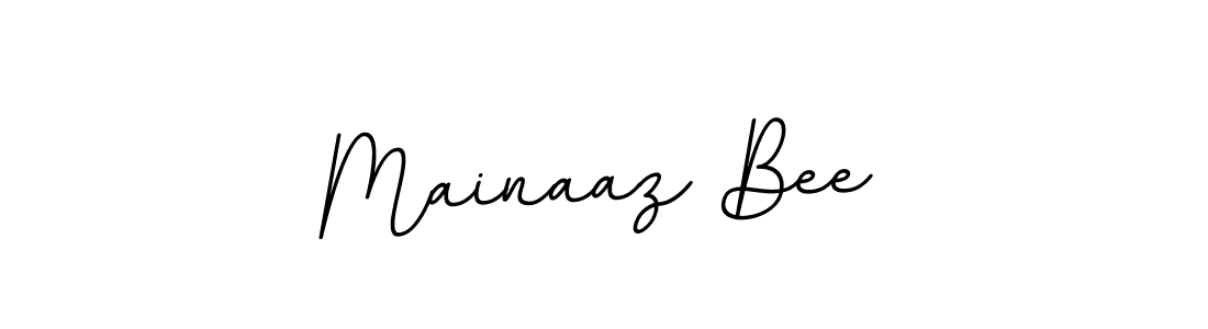 How to make Mainaaz Bee name signature. Use BallpointsItalic-DORy9 style for creating short signs online. This is the latest handwritten sign. Mainaaz Bee signature style 11 images and pictures png