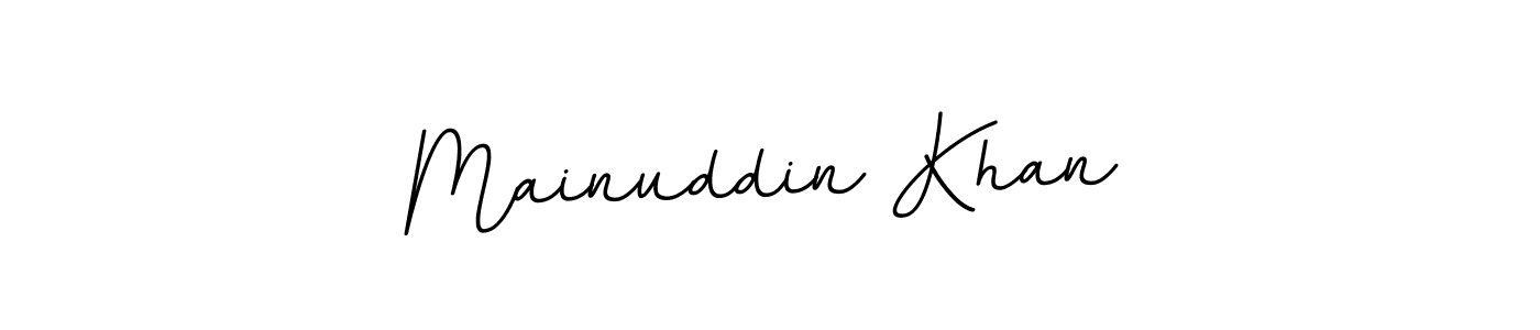 Mainuddin Khan stylish signature style. Best Handwritten Sign (BallpointsItalic-DORy9) for my name. Handwritten Signature Collection Ideas for my name Mainuddin Khan. Mainuddin Khan signature style 11 images and pictures png