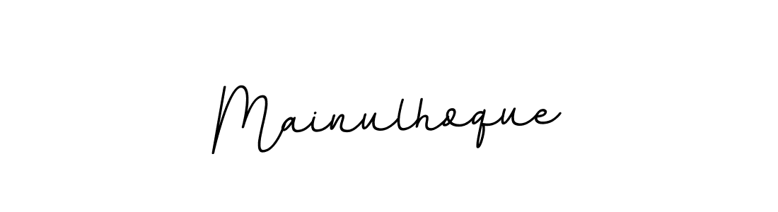 Make a beautiful signature design for name Mainulhoque. With this signature (BallpointsItalic-DORy9) style, you can create a handwritten signature for free. Mainulhoque signature style 11 images and pictures png