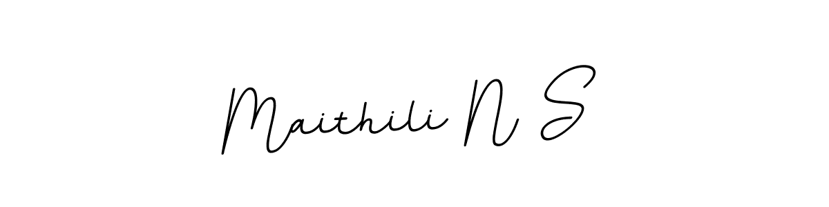 Use a signature maker to create a handwritten signature online. With this signature software, you can design (BallpointsItalic-DORy9) your own signature for name Maithili N S. Maithili N S signature style 11 images and pictures png