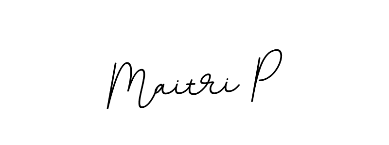 You should practise on your own different ways (BallpointsItalic-DORy9) to write your name (Maitri P) in signature. don't let someone else do it for you. Maitri P signature style 11 images and pictures png
