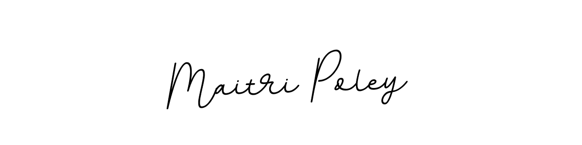 The best way (BallpointsItalic-DORy9) to make a short signature is to pick only two or three words in your name. The name Maitri Poley include a total of six letters. For converting this name. Maitri Poley signature style 11 images and pictures png