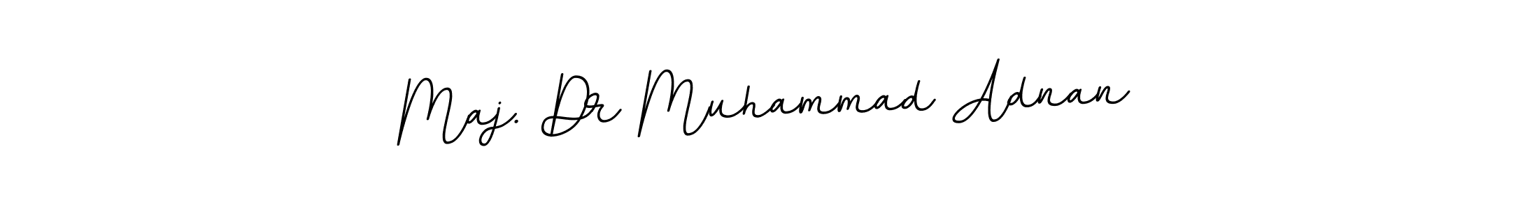 This is the best signature style for the Maj. Dr Muhammad Adnan name. Also you like these signature font (BallpointsItalic-DORy9). Mix name signature. Maj. Dr Muhammad Adnan signature style 11 images and pictures png