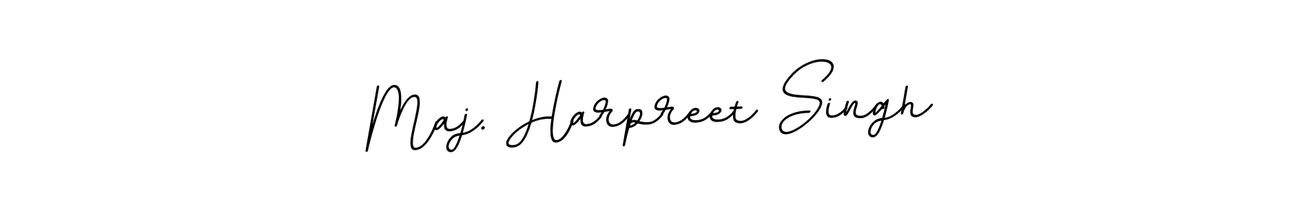 Create a beautiful signature design for name Maj. Harpreet Singh. With this signature (BallpointsItalic-DORy9) fonts, you can make a handwritten signature for free. Maj. Harpreet Singh signature style 11 images and pictures png