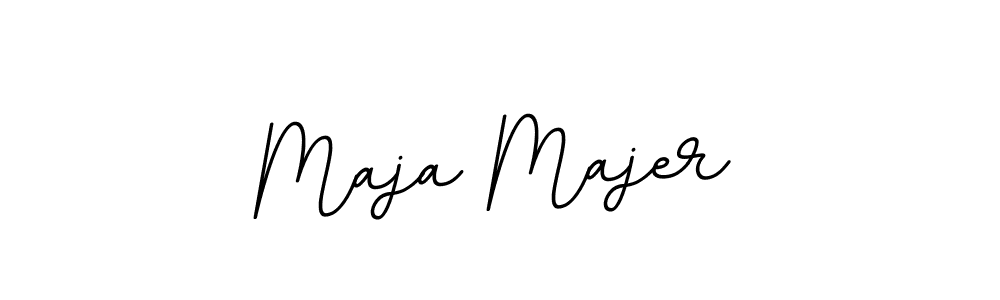How to make Maja Majer name signature. Use BallpointsItalic-DORy9 style for creating short signs online. This is the latest handwritten sign. Maja Majer signature style 11 images and pictures png
