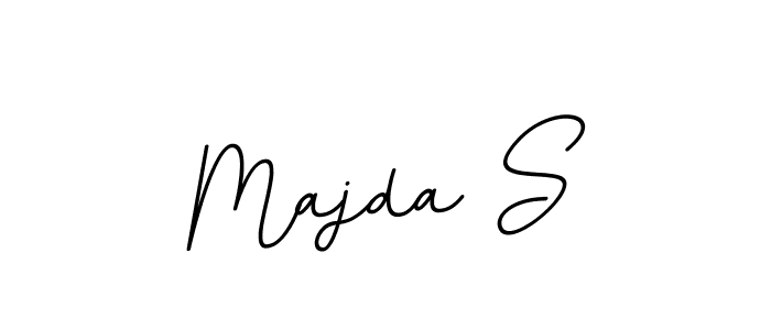 You should practise on your own different ways (BallpointsItalic-DORy9) to write your name (Majda S) in signature. don't let someone else do it for you. Majda S signature style 11 images and pictures png