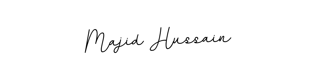 Make a beautiful signature design for name Majid Hussain. With this signature (BallpointsItalic-DORy9) style, you can create a handwritten signature for free. Majid Hussain signature style 11 images and pictures png