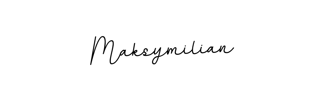 Make a beautiful signature design for name Maksymilian. With this signature (BallpointsItalic-DORy9) style, you can create a handwritten signature for free. Maksymilian signature style 11 images and pictures png