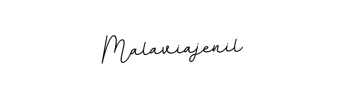 How to make Malaviajenil name signature. Use BallpointsItalic-DORy9 style for creating short signs online. This is the latest handwritten sign. Malaviajenil signature style 11 images and pictures png