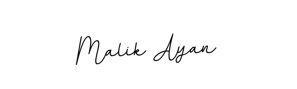 Create a beautiful signature design for name Malik Ayan. With this signature (BallpointsItalic-DORy9) fonts, you can make a handwritten signature for free. Malik Ayan signature style 11 images and pictures png