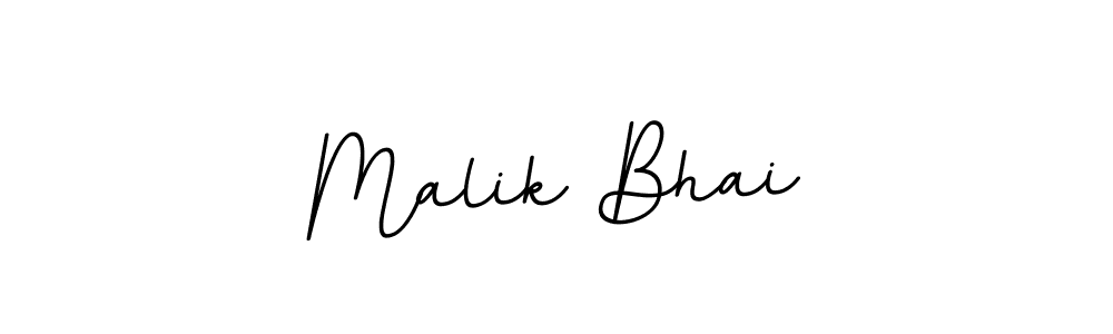 How to make Malik Bhai name signature. Use BallpointsItalic-DORy9 style for creating short signs online. This is the latest handwritten sign. Malik Bhai signature style 11 images and pictures png