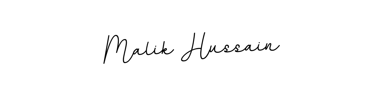 How to make Malik Hussain name signature. Use BallpointsItalic-DORy9 style for creating short signs online. This is the latest handwritten sign. Malik Hussain signature style 11 images and pictures png