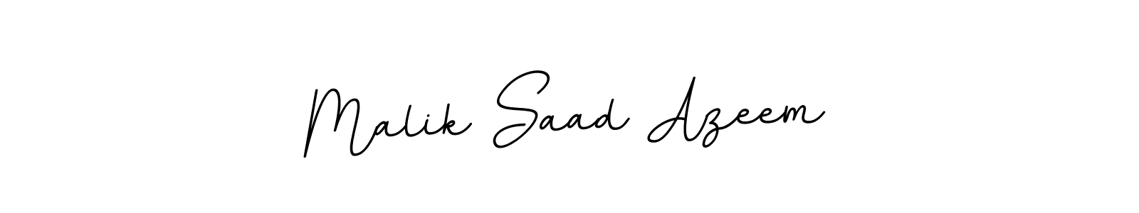 Create a beautiful signature design for name Malik Saad Azeem. With this signature (BallpointsItalic-DORy9) fonts, you can make a handwritten signature for free. Malik Saad Azeem signature style 11 images and pictures png
