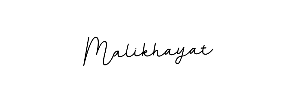 Make a beautiful signature design for name Malikhayat. With this signature (BallpointsItalic-DORy9) style, you can create a handwritten signature for free. Malikhayat signature style 11 images and pictures png