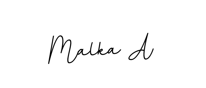 This is the best signature style for the Malka A name. Also you like these signature font (BallpointsItalic-DORy9). Mix name signature. Malka A signature style 11 images and pictures png