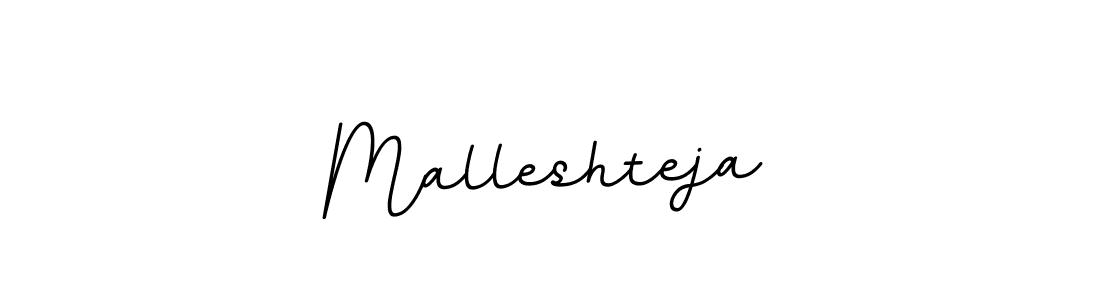 Use a signature maker to create a handwritten signature online. With this signature software, you can design (BallpointsItalic-DORy9) your own signature for name Malleshteja. Malleshteja signature style 11 images and pictures png