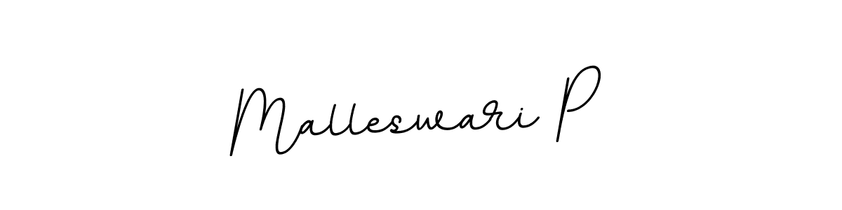 Design your own signature with our free online signature maker. With this signature software, you can create a handwritten (BallpointsItalic-DORy9) signature for name Malleswari P. Malleswari P signature style 11 images and pictures png