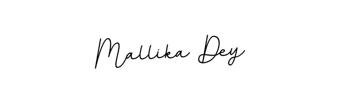 How to make Mallika Dey name signature. Use BallpointsItalic-DORy9 style for creating short signs online. This is the latest handwritten sign. Mallika Dey signature style 11 images and pictures png