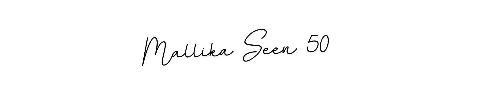 if you are searching for the best signature style for your name Mallika Seen 50 . so please give up your signature search. here we have designed multiple signature styles  using BallpointsItalic-DORy9. Mallika Seen 50  signature style 11 images and pictures png