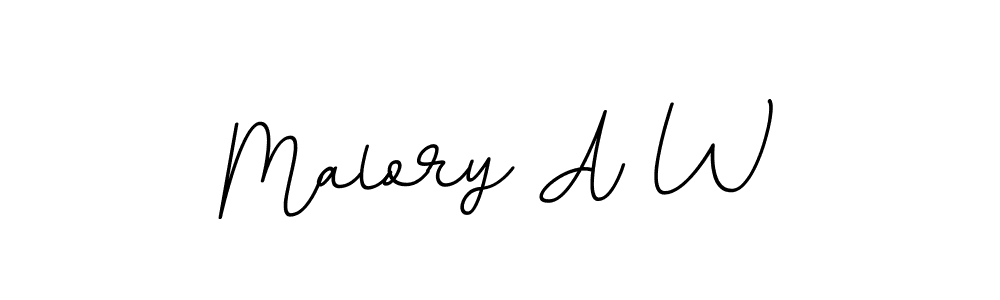 Design your own signature with our free online signature maker. With this signature software, you can create a handwritten (BallpointsItalic-DORy9) signature for name Malory A W. Malory A W signature style 11 images and pictures png