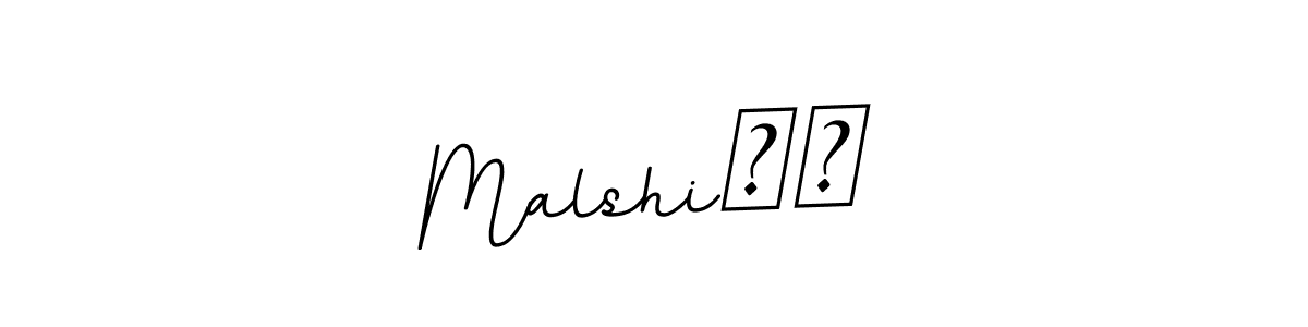 Use a signature maker to create a handwritten signature online. With this signature software, you can design (BallpointsItalic-DORy9) your own signature for name Malshi✨️. Malshi✨️ signature style 11 images and pictures png