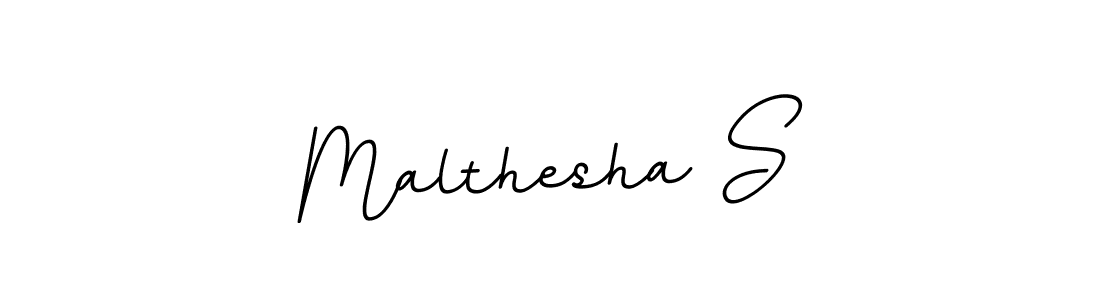 How to make Malthesha S name signature. Use BallpointsItalic-DORy9 style for creating short signs online. This is the latest handwritten sign. Malthesha S signature style 11 images and pictures png
