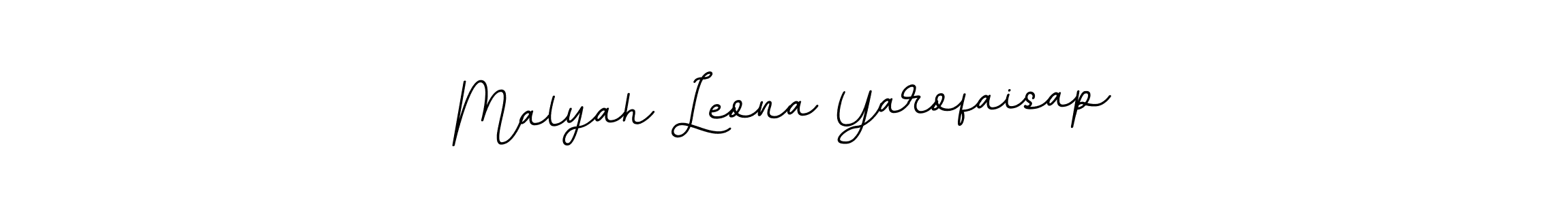 The best way (BallpointsItalic-DORy9) to make a short signature is to pick only two or three words in your name. The name Malyah Leona Yarofaisap include a total of six letters. For converting this name. Malyah Leona Yarofaisap signature style 11 images and pictures png