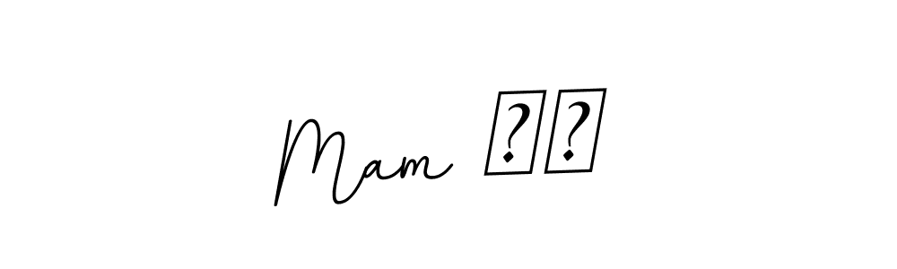 You should practise on your own different ways (BallpointsItalic-DORy9) to write your name (Mam ❤️) in signature. don't let someone else do it for you. Mam ❤️ signature style 11 images and pictures png