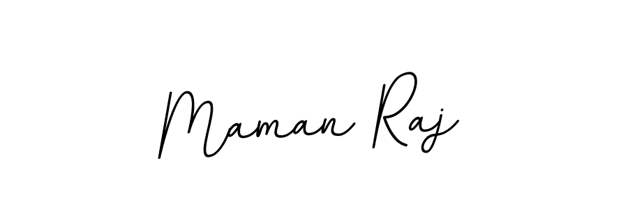 How to make Maman Raj name signature. Use BallpointsItalic-DORy9 style for creating short signs online. This is the latest handwritten sign. Maman Raj signature style 11 images and pictures png