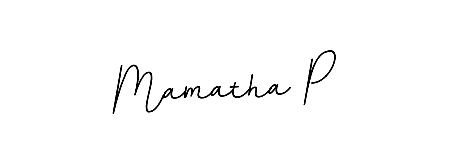 Create a beautiful signature design for name Mamatha P. With this signature (BallpointsItalic-DORy9) fonts, you can make a handwritten signature for free. Mamatha P signature style 11 images and pictures png
