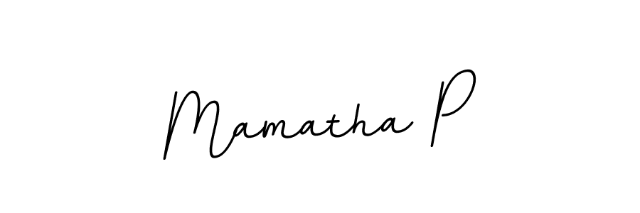 Create a beautiful signature design for name Mamatha P. With this signature (BallpointsItalic-DORy9) fonts, you can make a handwritten signature for free. Mamatha P signature style 11 images and pictures png