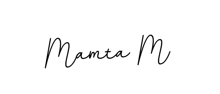 Make a beautiful signature design for name Mamta M. With this signature (BallpointsItalic-DORy9) style, you can create a handwritten signature for free. Mamta M signature style 11 images and pictures png