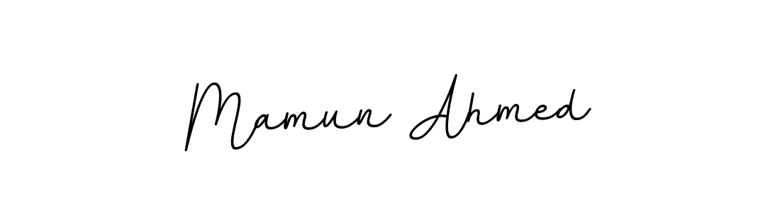 Design your own signature with our free online signature maker. With this signature software, you can create a handwritten (BallpointsItalic-DORy9) signature for name Mamun Ahmed. Mamun Ahmed signature style 11 images and pictures png