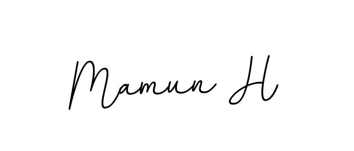 You should practise on your own different ways (BallpointsItalic-DORy9) to write your name (Mamun H) in signature. don't let someone else do it for you. Mamun H signature style 11 images and pictures png