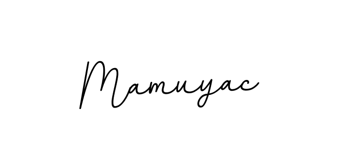 Make a beautiful signature design for name Mamuyac. With this signature (BallpointsItalic-DORy9) style, you can create a handwritten signature for free. Mamuyac signature style 11 images and pictures png