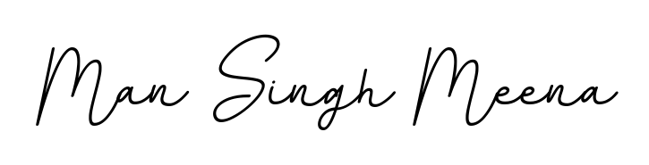 Get an exclusive digital autograph for Man Singh Meena. The BallpointsItalic-DORy9 typeface captures the charm of real penmanship on paper. Man Singh Meena signature style 11 images and pictures png