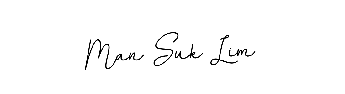 Design your own signature with our free online signature maker. With this signature software, you can create a handwritten (BallpointsItalic-DORy9) signature for name Man Suk Lim. Man Suk Lim signature style 11 images and pictures png