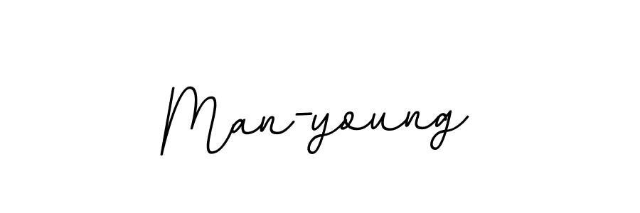 Use a signature maker to create a handwritten signature online. With this signature software, you can design (BallpointsItalic-DORy9) your own signature for name Man-young. Man-young signature style 11 images and pictures png