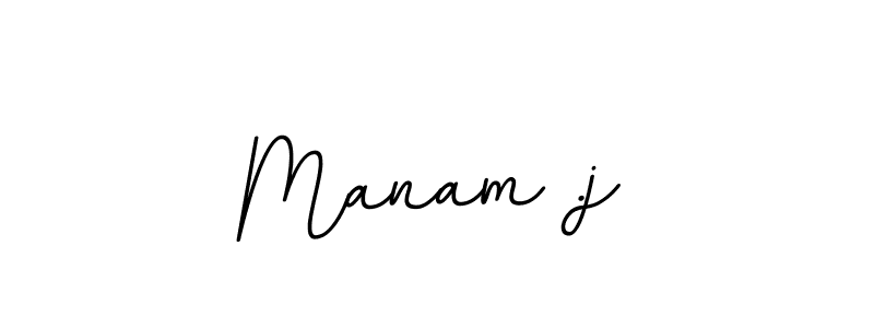 Make a beautiful signature design for name Manam .j. With this signature (BallpointsItalic-DORy9) style, you can create a handwritten signature for free. Manam .j signature style 11 images and pictures png