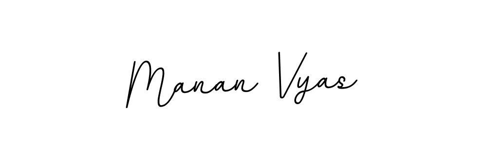Make a beautiful signature design for name Manan Vyas. With this signature (BallpointsItalic-DORy9) style, you can create a handwritten signature for free. Manan Vyas signature style 11 images and pictures png