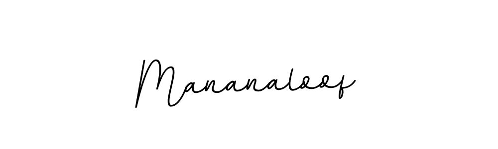 How to make Mananaloof name signature. Use BallpointsItalic-DORy9 style for creating short signs online. This is the latest handwritten sign. Mananaloof signature style 11 images and pictures png