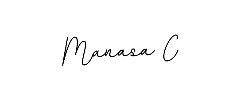 The best way (BallpointsItalic-DORy9) to make a short signature is to pick only two or three words in your name. The name Manasa C include a total of six letters. For converting this name. Manasa C signature style 11 images and pictures png