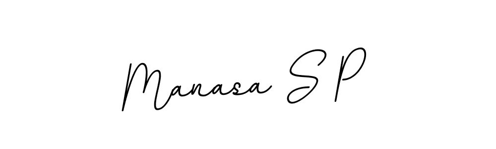 Create a beautiful signature design for name Manasa S P. With this signature (BallpointsItalic-DORy9) fonts, you can make a handwritten signature for free. Manasa S P signature style 11 images and pictures png