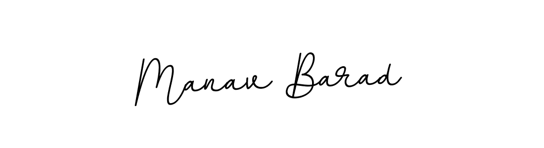 How to make Manav Barad name signature. Use BallpointsItalic-DORy9 style for creating short signs online. This is the latest handwritten sign. Manav Barad signature style 11 images and pictures png